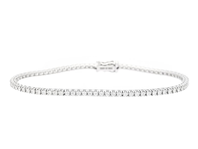 Smycken, TENNISARMBAND, 18K vitguld