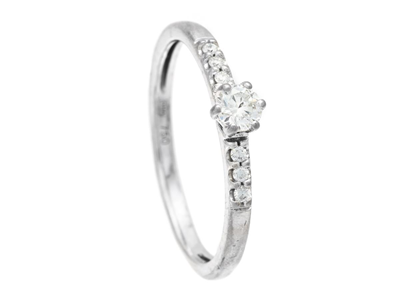 Smycken, RING, 18K vitguld