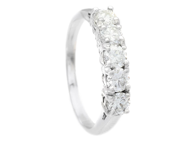Smycken, ALLIANSRING, 14K vitguld