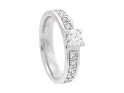 Smycken, RING, 18K vitguld