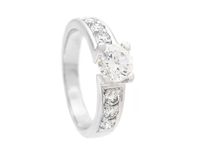 Smycken, RING, 18K vitguld