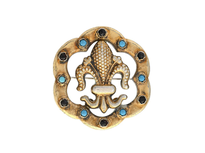 Smycken, BROSCH, förgyllt silver