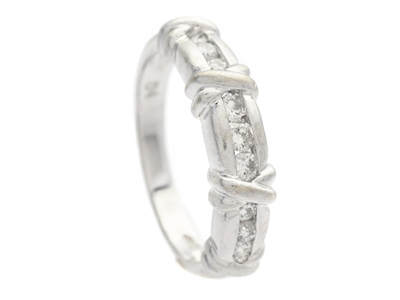 Smycken, RING, 14K vitguld