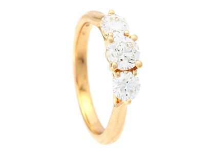 Smycken, TRESTENSRING, 18K guld