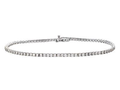 Smycken, TENNISARMBAND, 18K vitguld