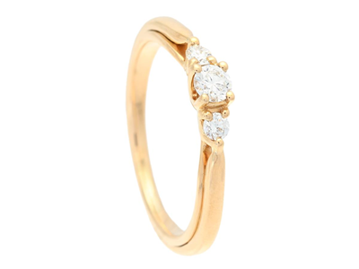 Smycken, TRESTENSRING, 18K guld