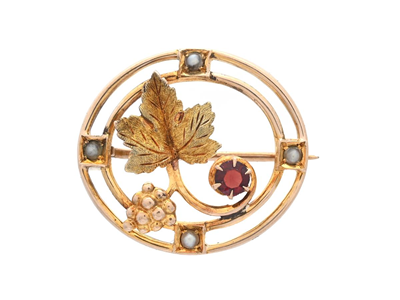 Smycken, BROSCH, 10K guld