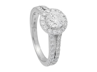 Smycken, RING, 18K vitguld