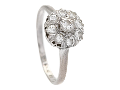 Smycken, RING, 18K vitguld