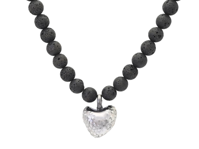 Smycken, COLLIER, silverpläterad alg