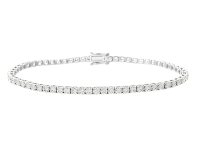 Smycken, TENNISARMBAND, 18K vitguld