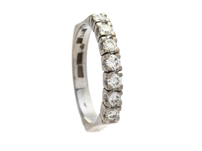Smycken, ALLIANSRING, 18K vitguld