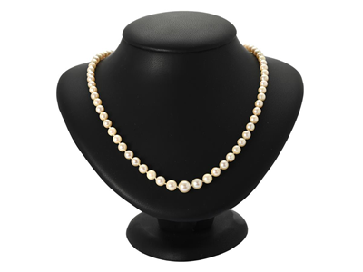 Smycken, PÄRLCOLLIER, odlade pärlor ca 4,5-8 mm