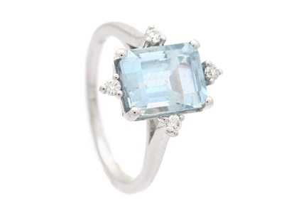 Smycken, RING, 18K vitguld