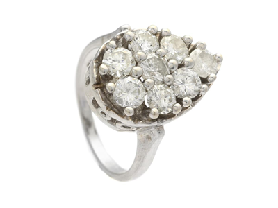 Smycken, RING, 14K vitguld