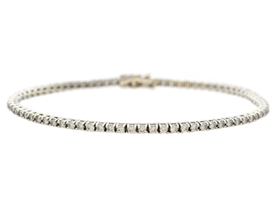 Smycken, TENNISARMBAND, 14K vitguld