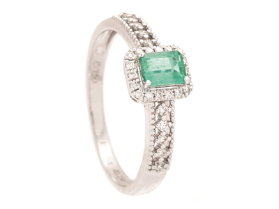 Smycken, RING, 18K vitguld