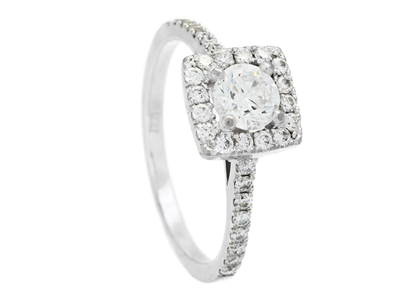 Smycken, RING, 18K vitguld