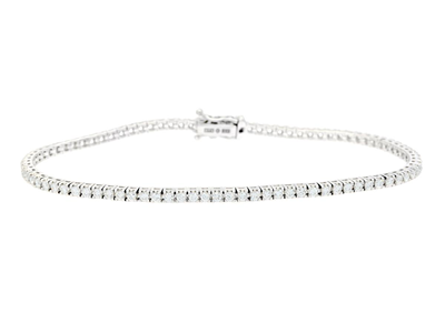 Smycken, TENNISARMBAND, 18K vitguld