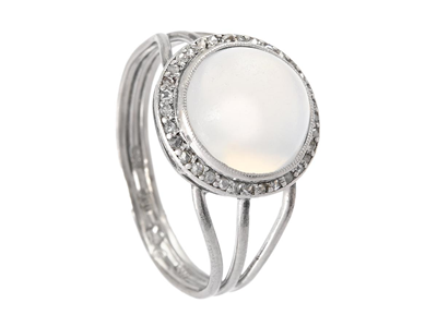 Smycken, RING, platina/18K guld