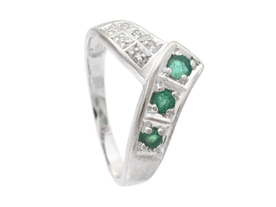 Smycken, RING, 18K vitguld