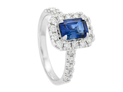 Smycken, RING, 18K vitguld