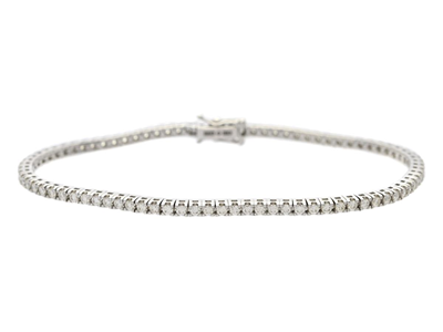 Smycken, TENNISARMBAND, 18K vitguld