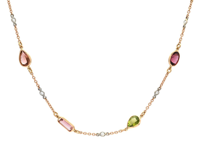 Smycken, COLLIER, 18K guld/vitguld