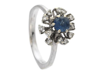 Smycken, RING, 18K vitguld