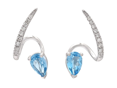 Smycken, ÖRHÄNGEN, 18K vitguld