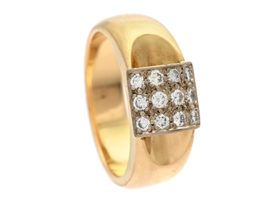 Smycken, RING, 18K guld/vitguld