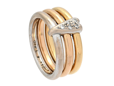 Smycken, OLE LYNGGAARD, ring,18K trefärgat guld