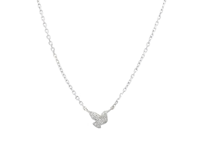 Smycken, COLLIER, 18K vitguld 18 åttkantslipade diamanter 0,05 ctv