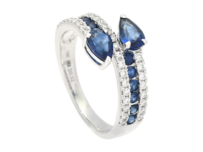 Smycken, RING, 18K vitguld