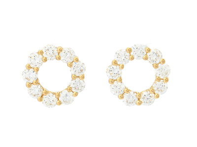 Smycken, ÖRHÄNGEN, 18K guld med 18 briljantslipade diamanter 0,71 ctv