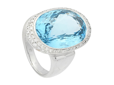 Smycken, RING, 18K vitguld