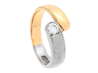 Smycken, RING, 18K guld/vitguld