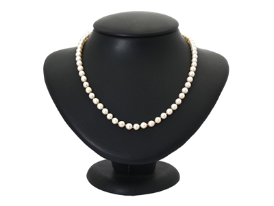 Smycken, PÄRLCOLLIER, odlade pärlor ca 5,0-5,5 mm