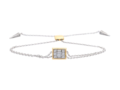 Smycken, ARMBAND, 18K guld/vitguld