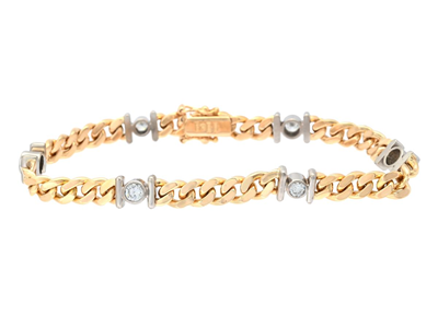 Smycken, ARMBAND, 18K guld/vitguld