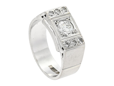 Smycken, RING, 18K vitguld