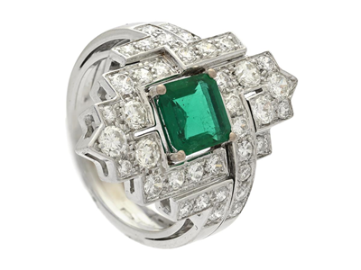 Smycken, RING, 18K vitguld