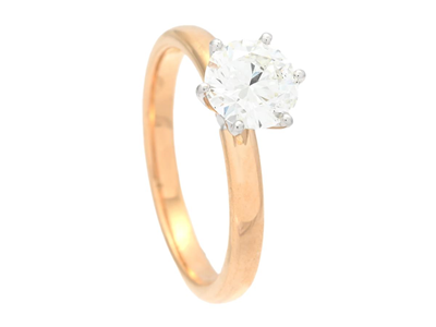 Smycken, ENSTENSRING, 18K guld/vitguld