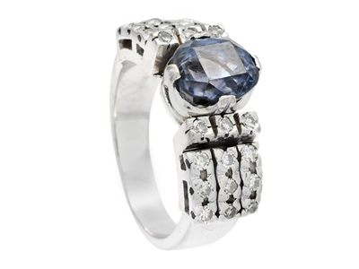 Smycken, RING, 18K vitguld