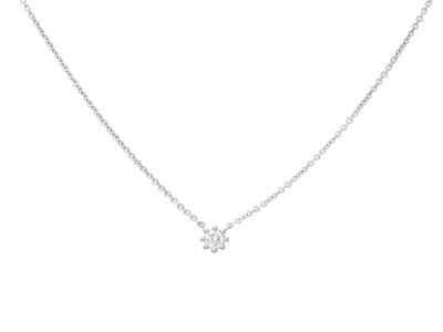 Smycken, ENSTENSCOLLIER, 18K vitguld