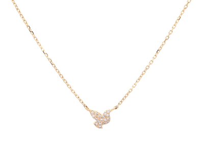 Smycken, COLLIER, 18K vitguld 18 åttkantslipade diamanter 0,05 ctv