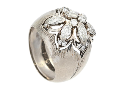 Smycken, RING, 18K vitguld