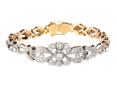 Smycken, ARMBAND, 14K guld/platina