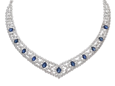 Smycken, COLLIER, 18K vitguld