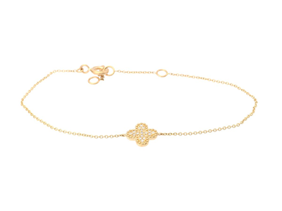 Smycken, ARMBAND, 18K guld med 17 briljanter 0,04 ctv W/VS